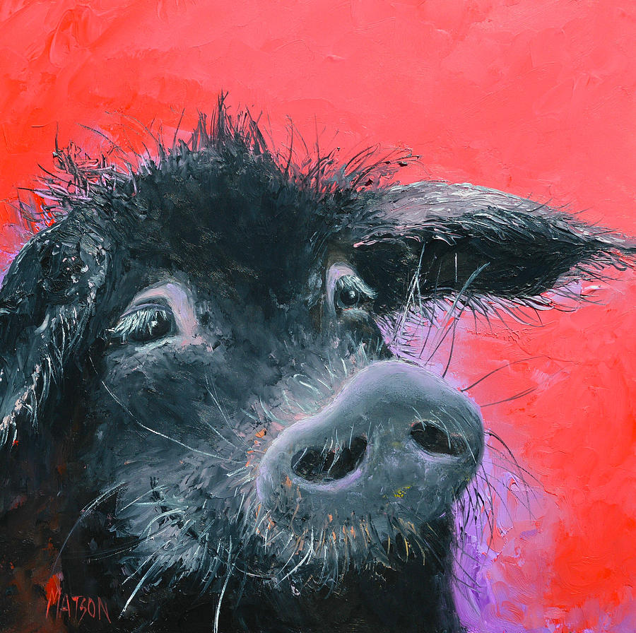 Percival the Black Pig Painting by Jan Matson