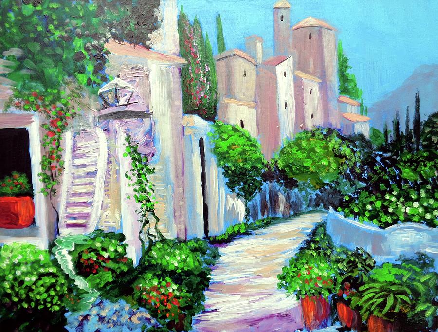 Como Italy Painting - Percorso Di Colore by Larry Cirigliano
