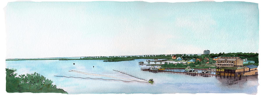 Perdido Key Bay Painting by Betsy Hackett
