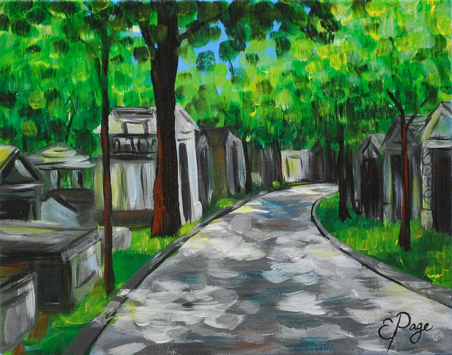 Pere Lachaise Cemetery Painting by Emily Page