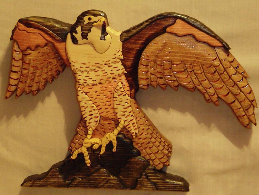 Falcon Bird newest Intarsia