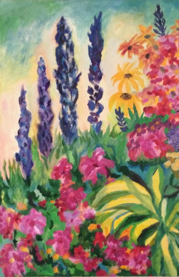 Perennials  Painting by Judy Dimentberg