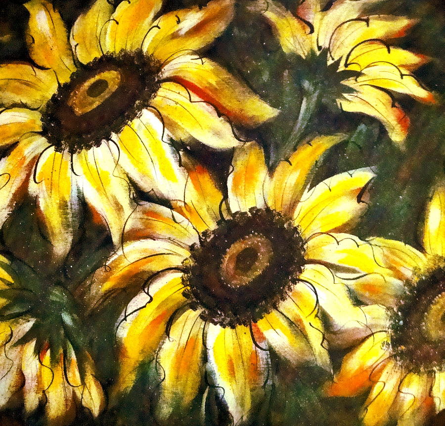 Perfect Beauty Sunflower Painting by Natalie Holland