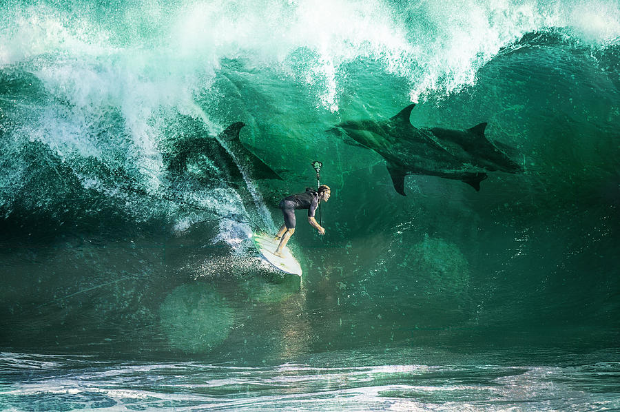 Jaws Photograph - Perfect Day for Surfing The Big Wave by Suzanne Powers