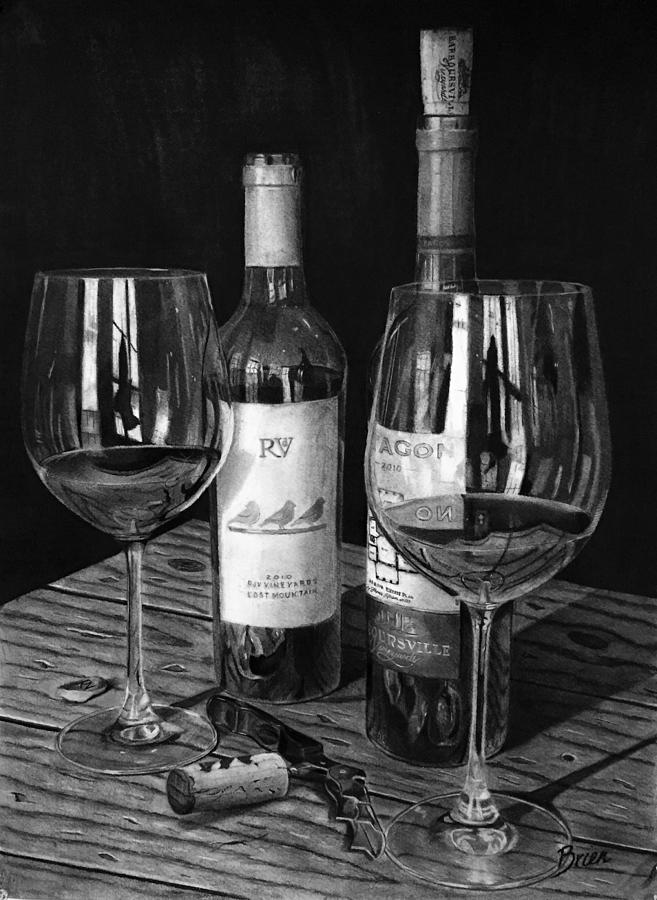 Wine Drawing - Perfect Harmony by Brien Cole