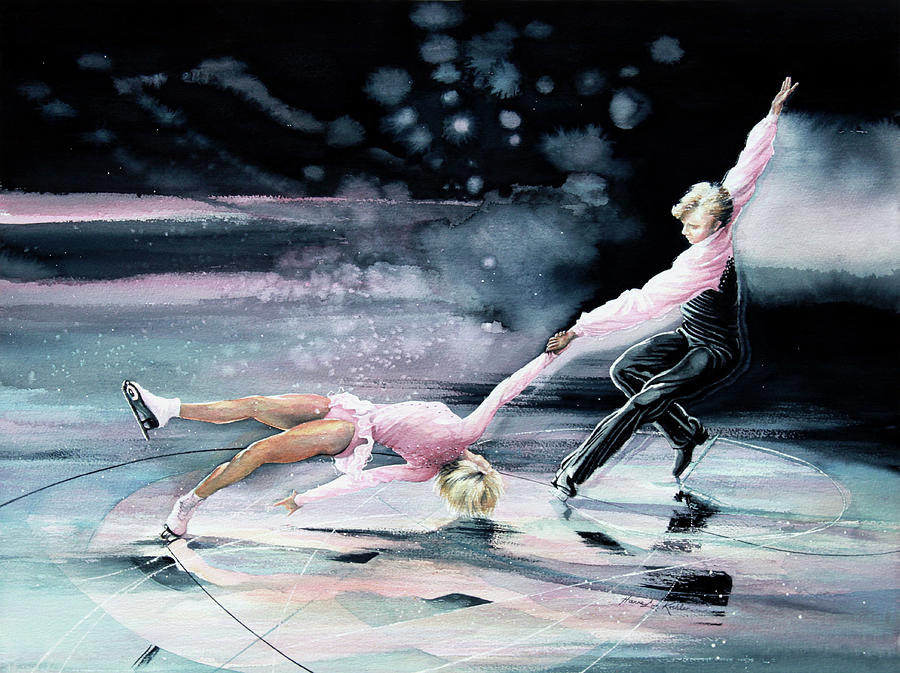 Figure Skating Painting - Perfect Harmony by Hanne Lore Koehler