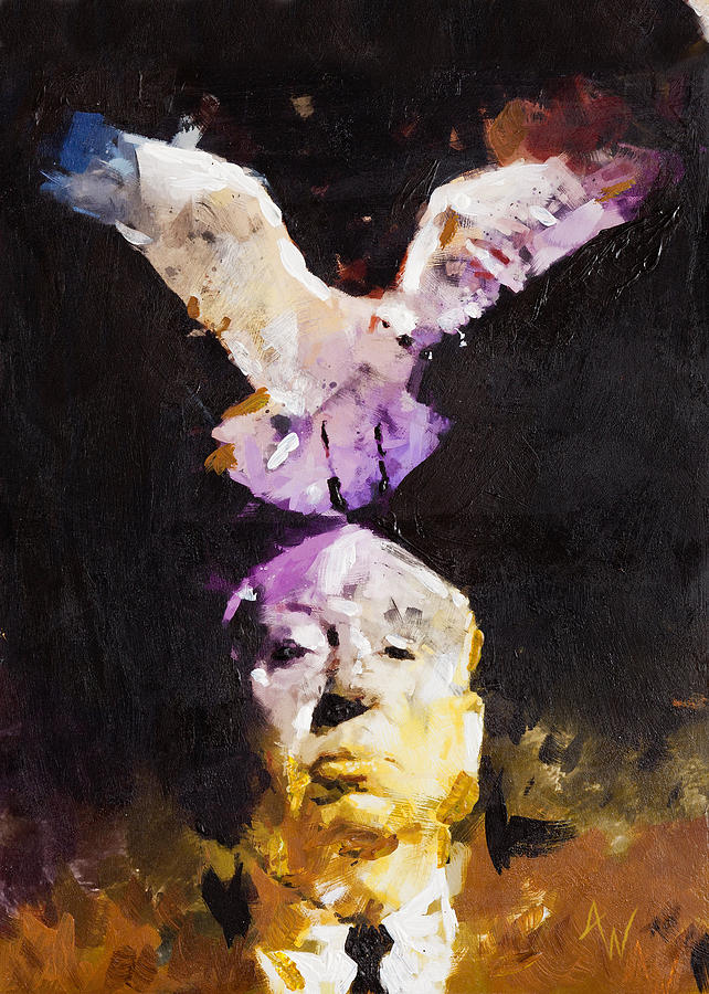 Hitchcock Painting - Perfect landing by Andy Whorewal Hitchcock Painting - Perfect landing by Andy Whorewal