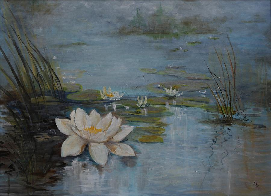 Perfect Lotus - LMJ Painting by Ruth Kamenev