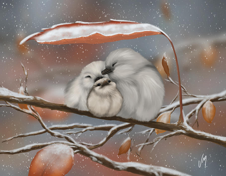 Winter Painting - Perfect love by Veronica Minozzi