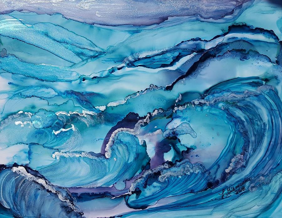 Sea Painting - Perfect Storm by Lucy Giboyeaux