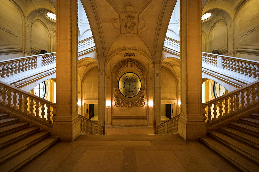 Perfect symmetry at the Louvre Museum Paris Photograph by Pierre Leclerc Photography