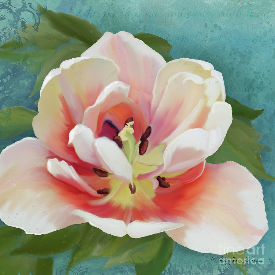 Perfection - Single Tulip Blossom Painting by Audrey Jeanne Roberts