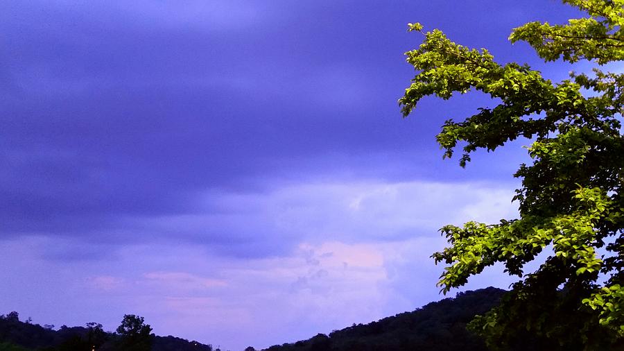 Nature Photograph - Perfectly Purple Sky by Ally White