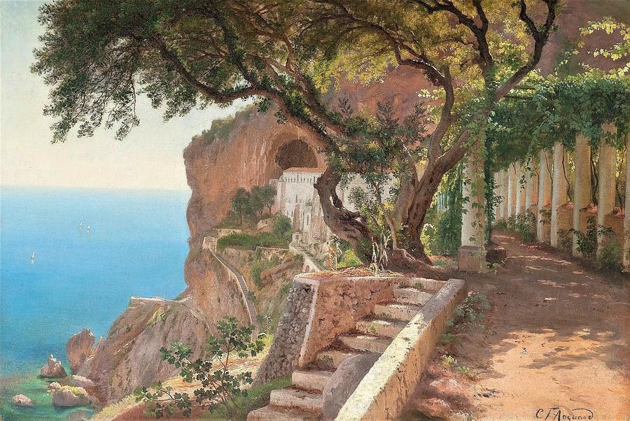 Pergola in Amalfi Painting by Thea Recuerdo