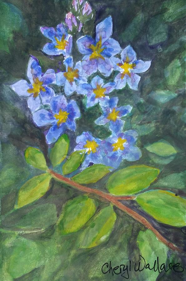 Periwinkle Painting by Cheryl Wallace