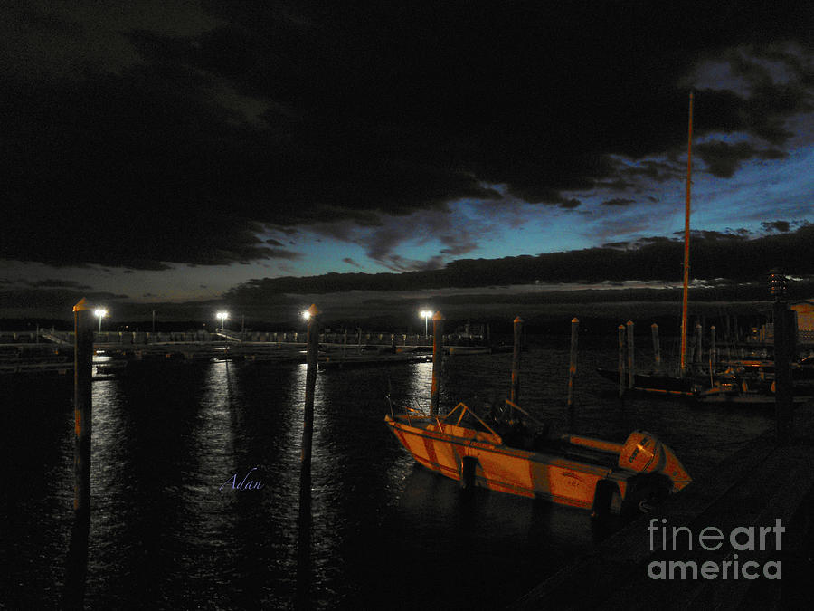 Burlington Photograph - Perkins Pier Sunset by Felipe Adan Lerma