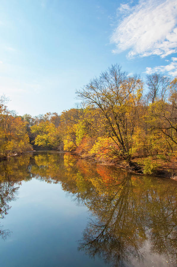 Perkiomen Creek - Autumn Photograph by Bill Cannon