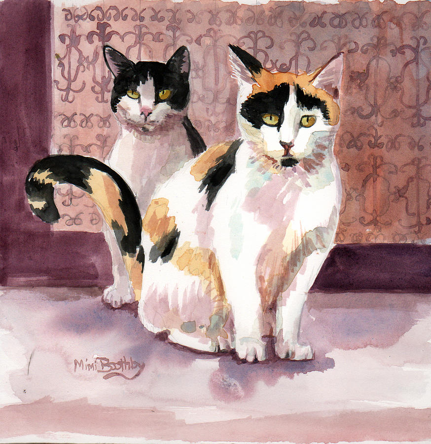 Perla and Sparks Painting by Mimi Boothby