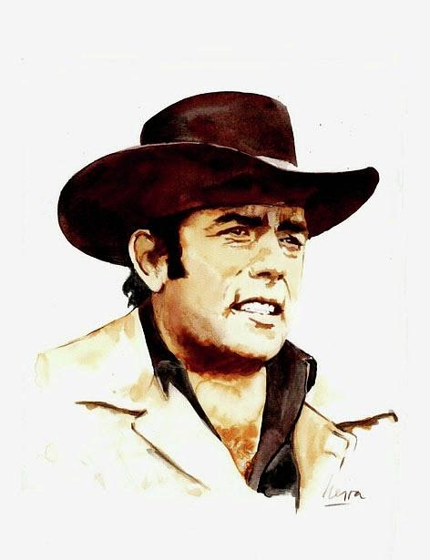 Hollywood Painting - Pernell Roberts - Bonanza by Marcelo Neira