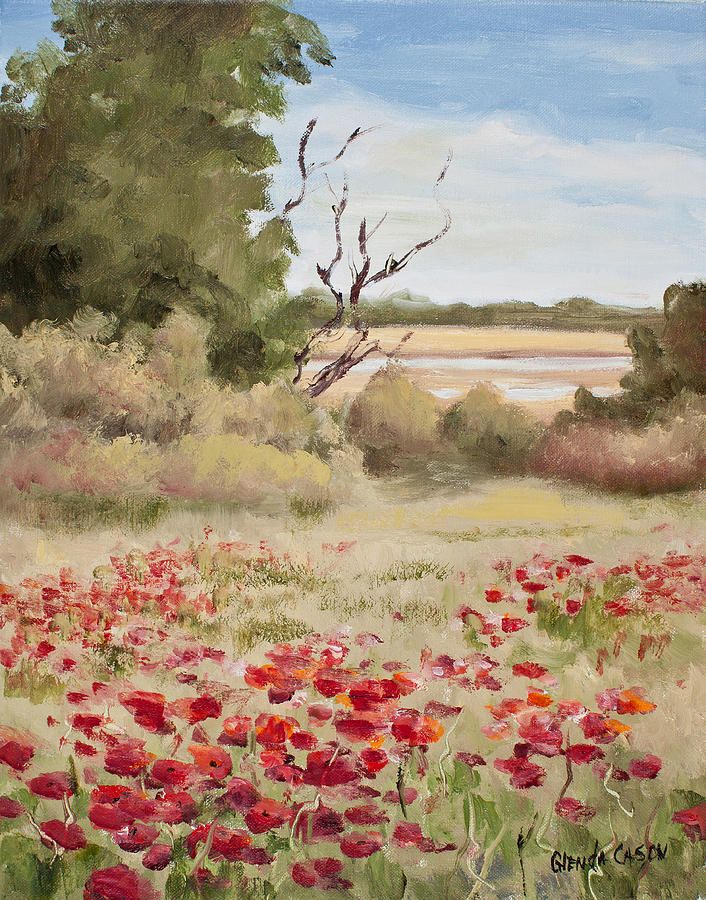 Perpetual Poppies I Painting by Glenda Cason