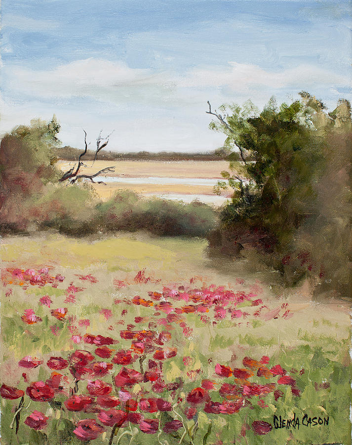 Perpetual Poppies II Painting by Glenda Cason