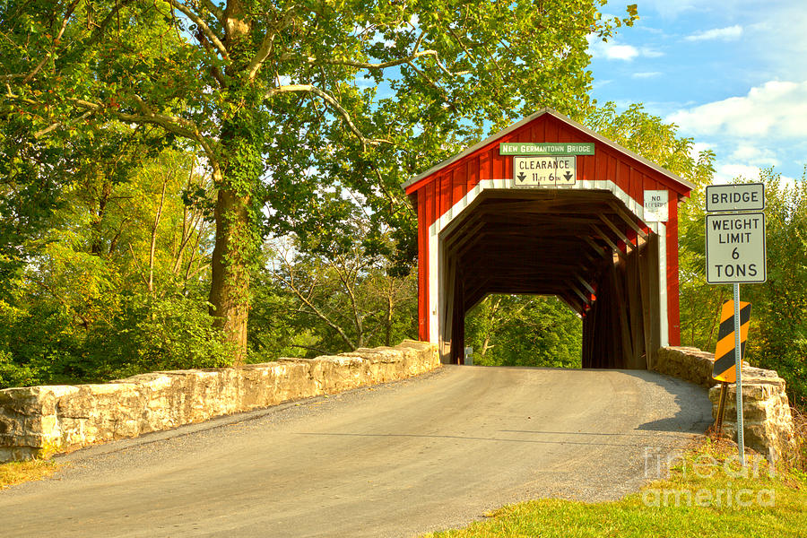 Perry County New Germantown Covered Bridge Photograph by Adam Jewell