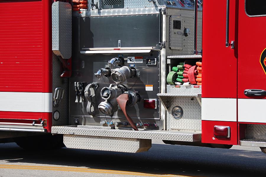 Perrysburg Fire Truck Hoses Photograph by Michiale Schneider
