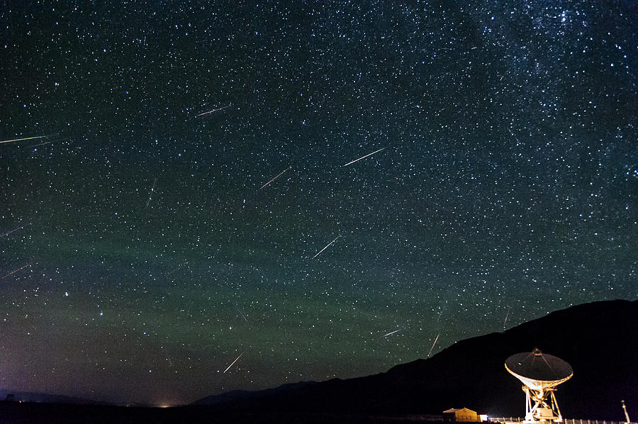 Space Photograph - Perseid Meteor Shower by Cat Connor