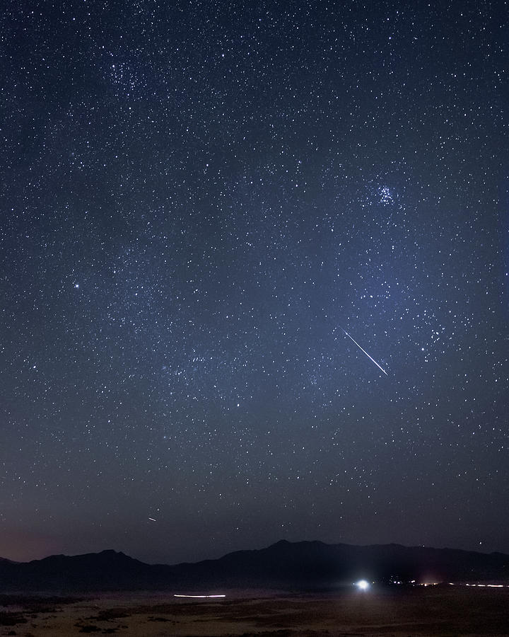 Perseid Meteor Shower Lake Henshaw Photograph by Adam Rainoff