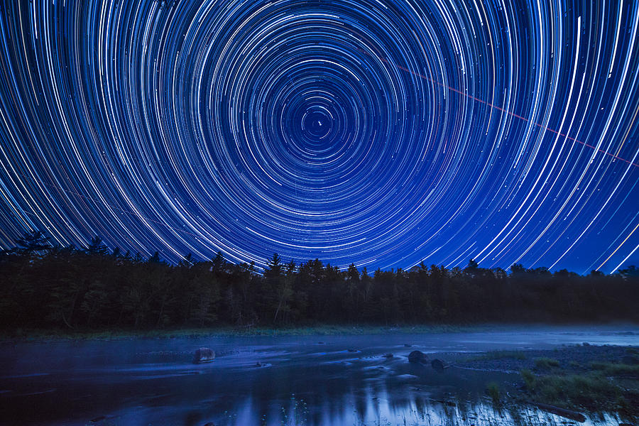 Perseids meteor shower Mattawamkeag, Maine Photograph by William Rogers