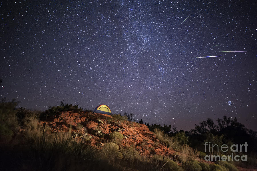 Perseids Over Caprock Canyons Photograph by Melany Sarafis