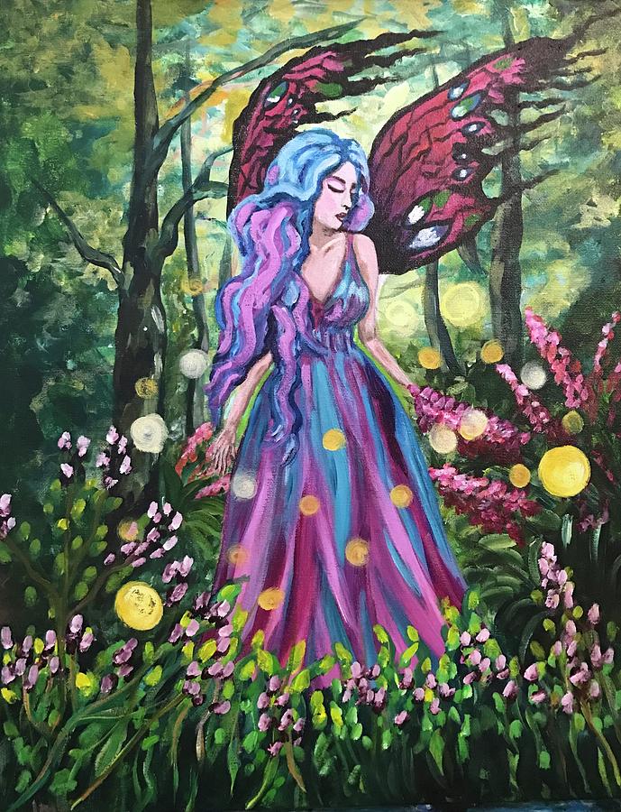 Persephone- Queen of Spring Painting by Ina Preciado