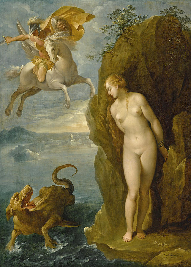 Perseus and Andromeda Painting by Bernardino Cesari