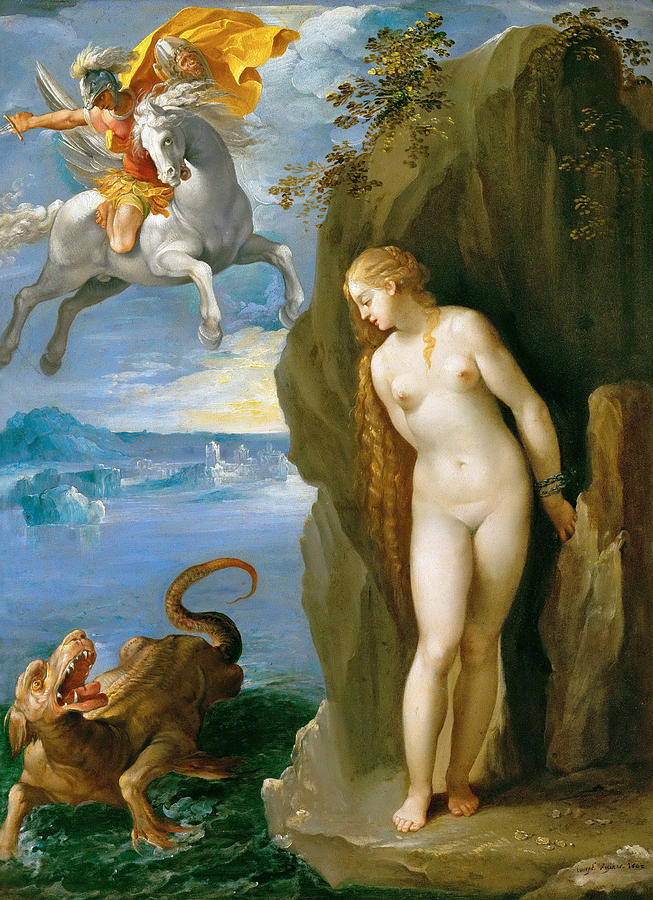 Perseus and Andromeda Painting by Giuseppe Cesari