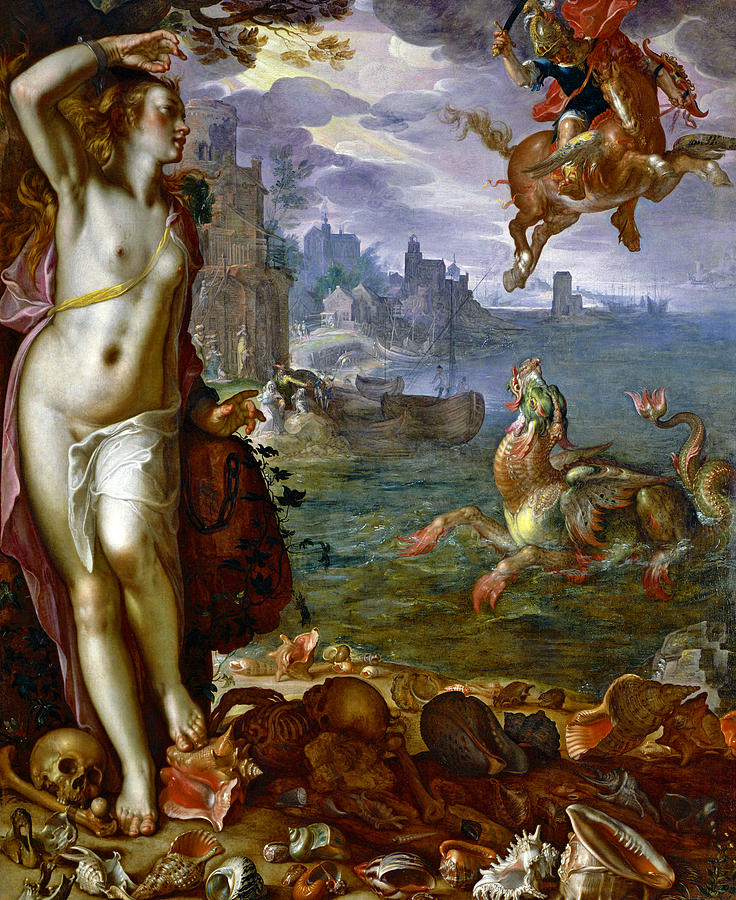 Perseus and Andromeda Painting by Joachim Wtewael