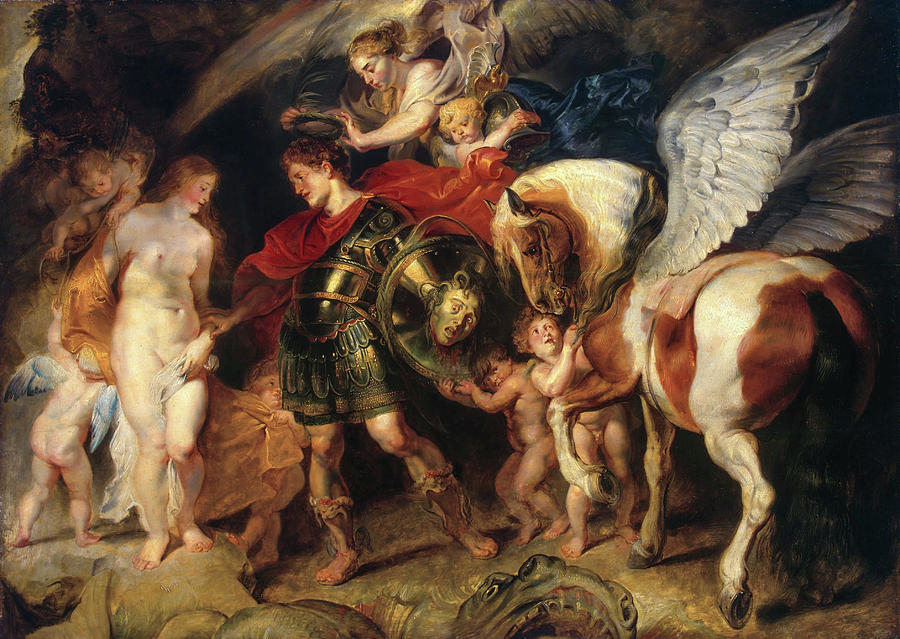 Greek Painting - Perseus Releases Andromeda by Peter Paul Rubens