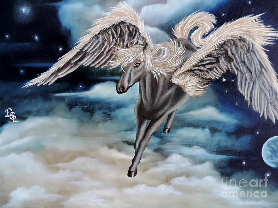 Perseus The Pegasus Painting by Dianna Lewis
