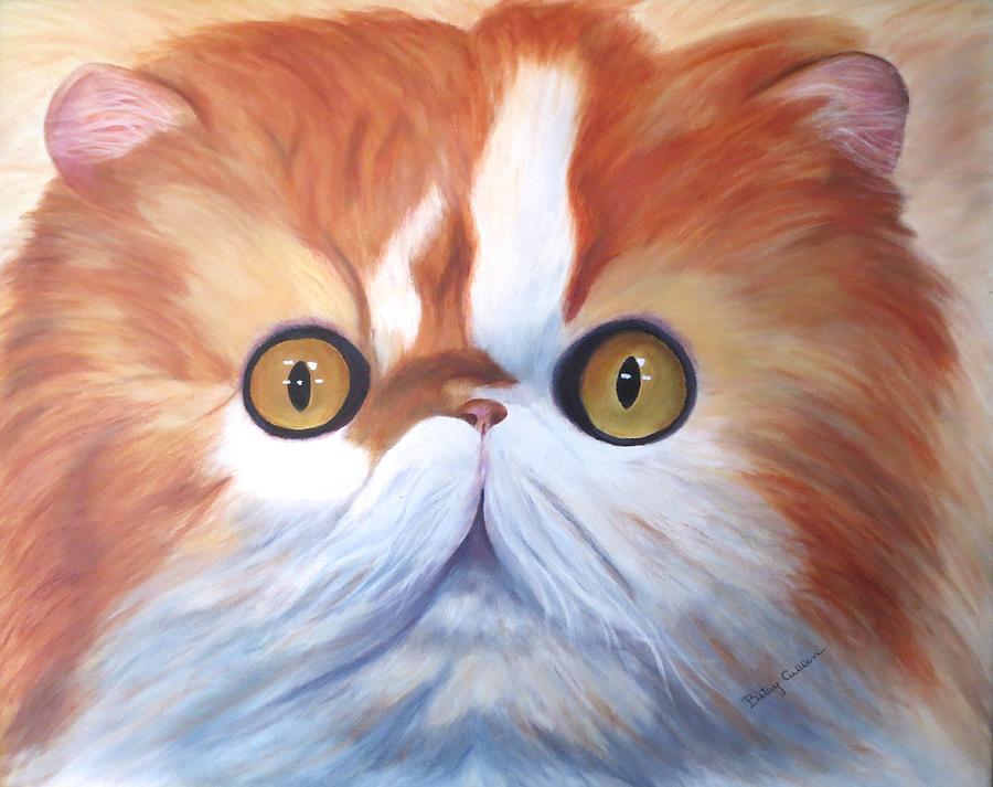 Persian Cat Painting by Betsy Cullen
