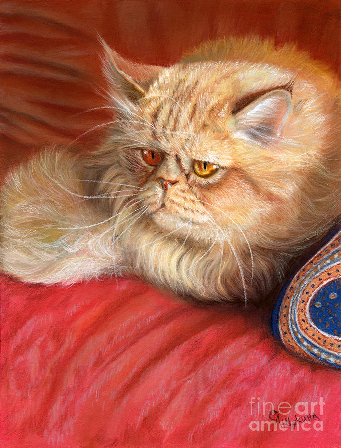 Persian cat Painting by Svetlana Ledneva-Schukina