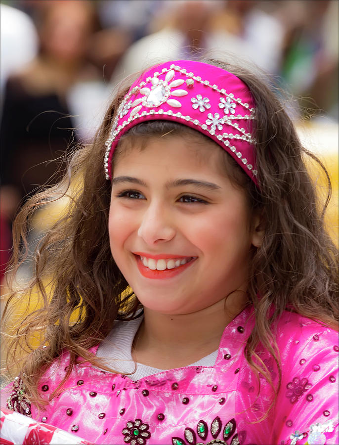 Persian Day Parade NYC 2017 Girl in Traditional Dress Photograph by Robert Ullmann