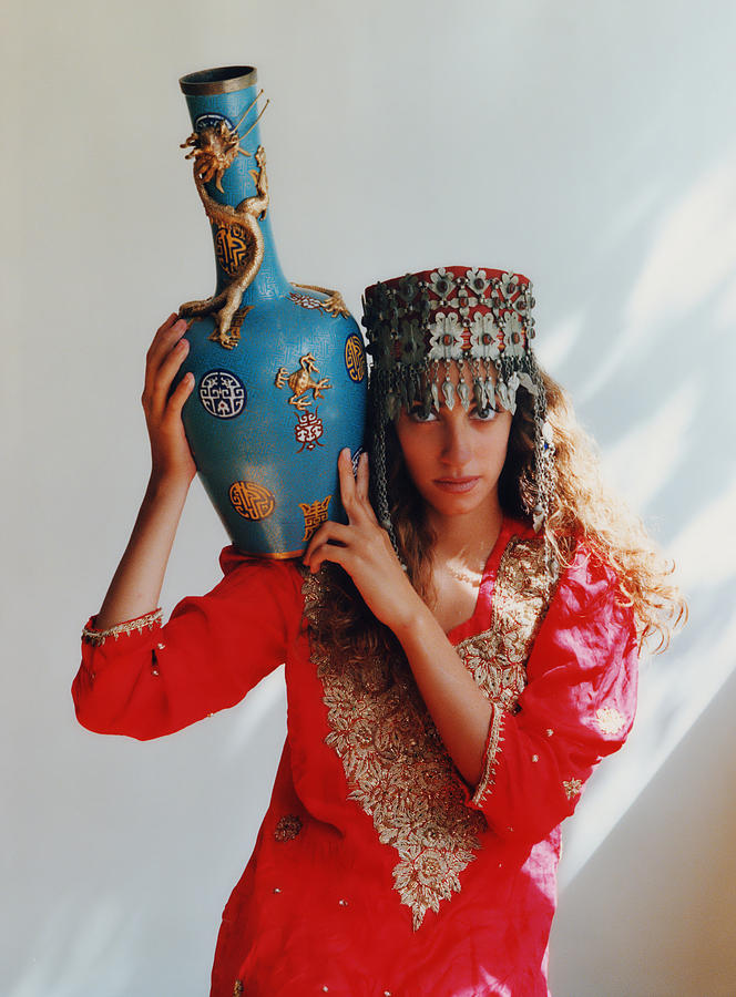 Persian Girl Holding a Vase Photograph by Salma