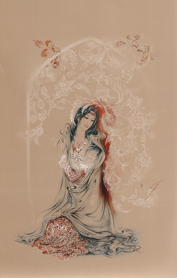 Persian Miniature Art Print Painting by Salma