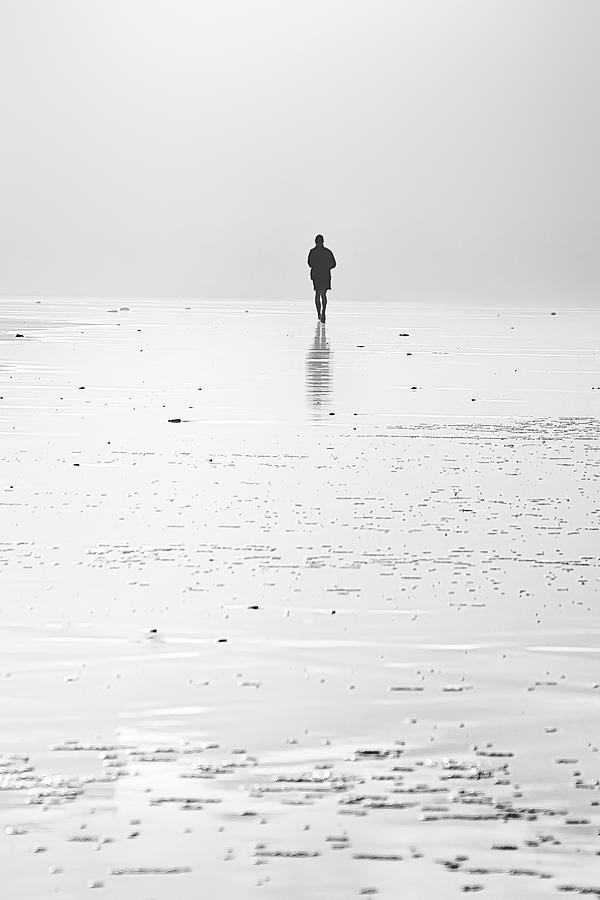 Person Running On Beach Photograph by Mikel Martinez de Osaba