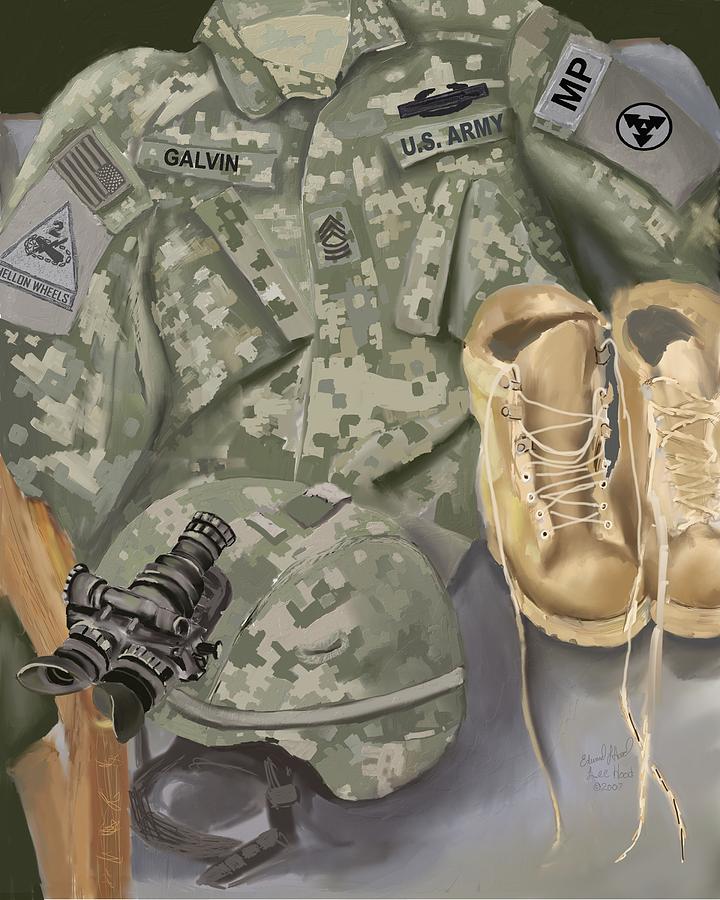 Army Mixed Media - Personalized Art designed by a soldier for a soldier Retiring or PCSing   by Lee Hood