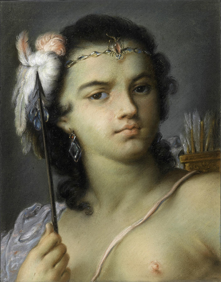 Personification of America Drawing by Rosalba Carriera