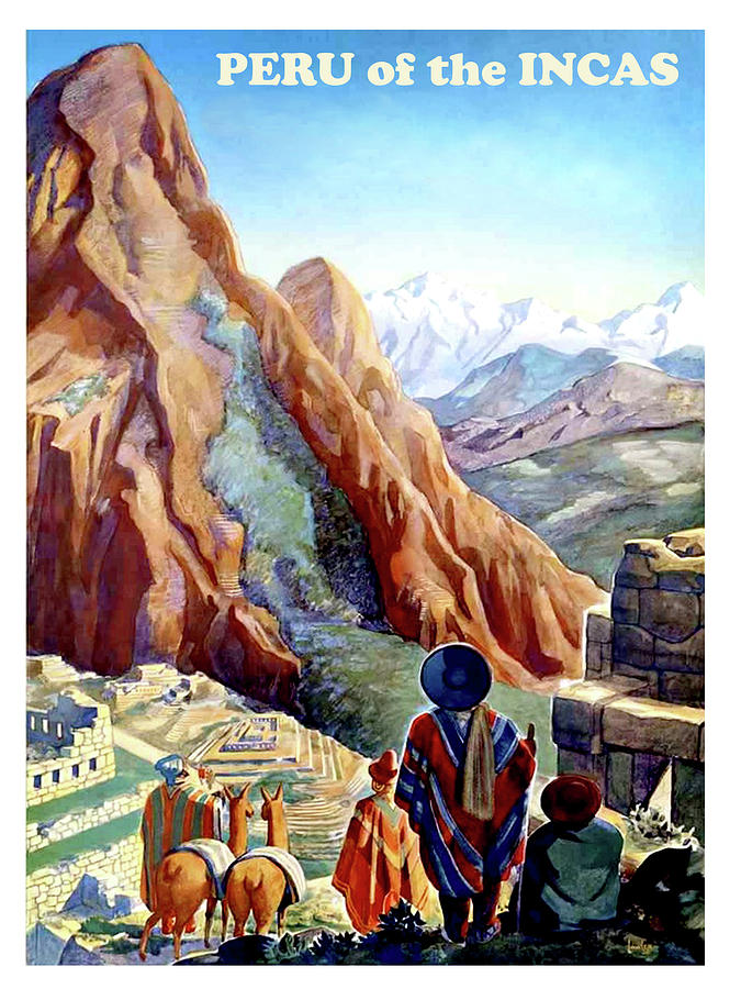 Mountain Painting - Peru, mountains, Incas, landscape by Long Shot