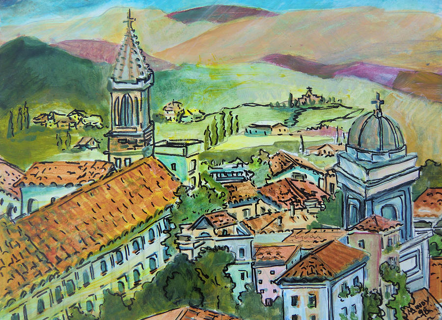 Perugia Painting - Perugia Italy by Mindy Newman