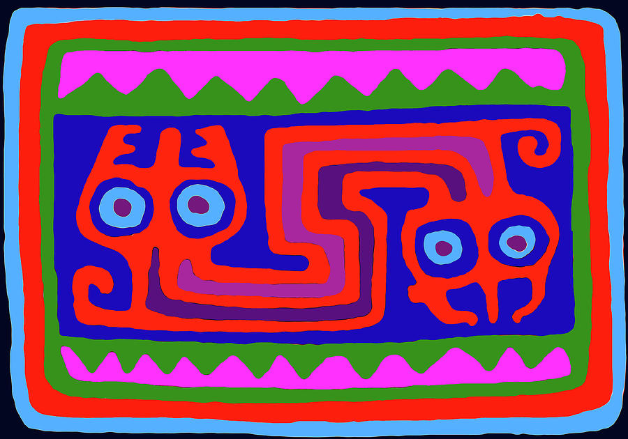 Peruvian Inca Serpent Digital Art by Vagabond Folk Art - Virginia Vivier
