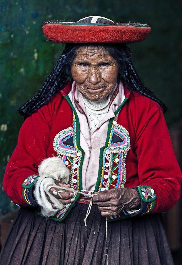 Peruvian Woman Weaving Photograph By Kobby Dagan Fine Art America