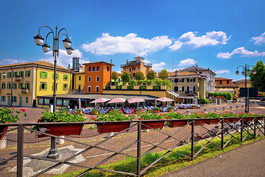 Peschiera del Garda colorful architecture view Photograph by Brch Photography